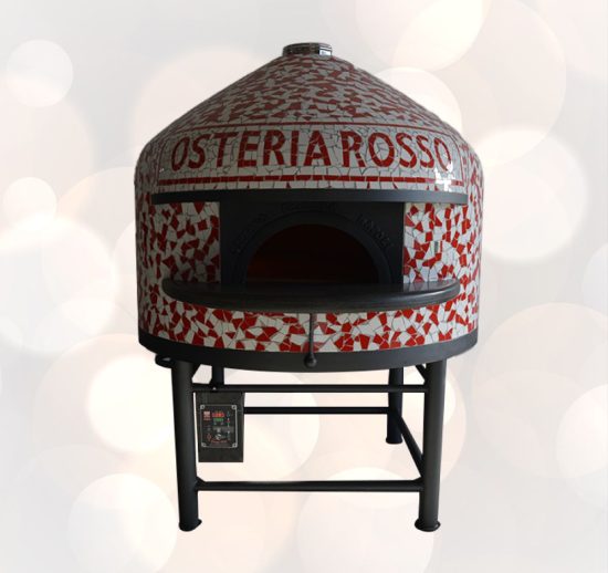 Mobile Pizza Oven Somma a Gas - Special Red and white tiles